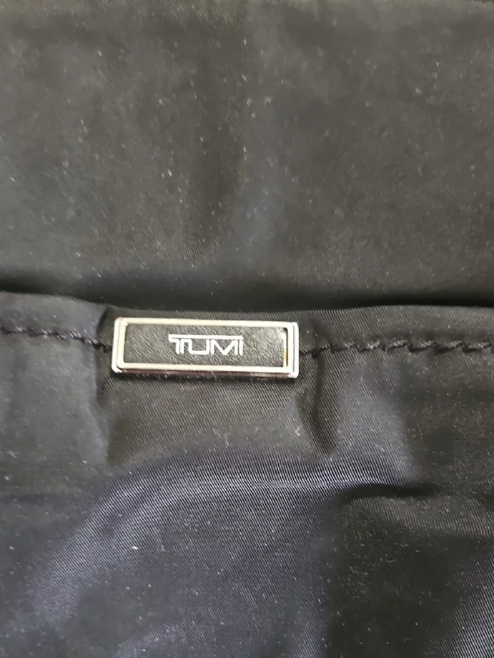 Tumi Black Nylon Men's Backpack with Leather Trim